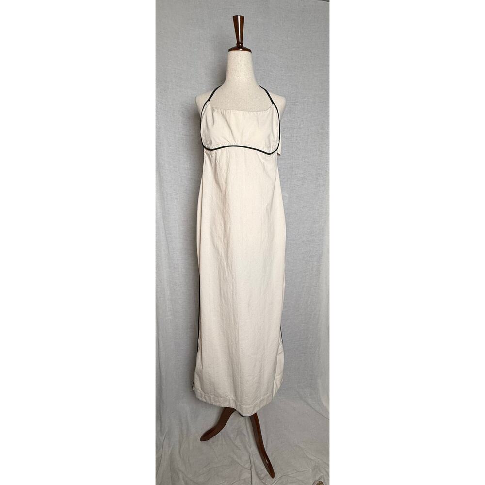 Free People Summer In Capri Linen Blend Halter Slit Cream / Black Midi Dress
XL - Picture 2 of 6